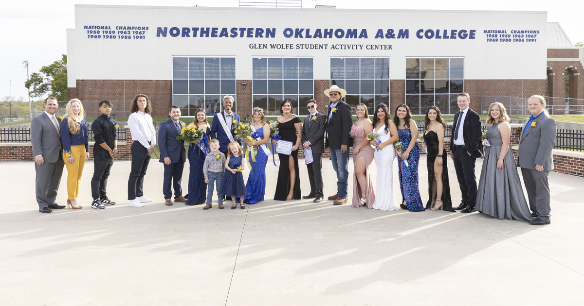 homecoming court standing together